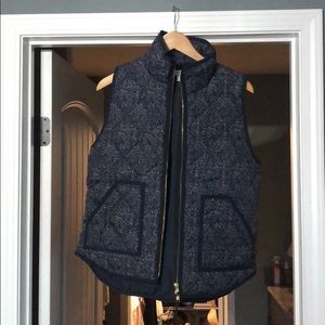 Navy j crew puffer vest